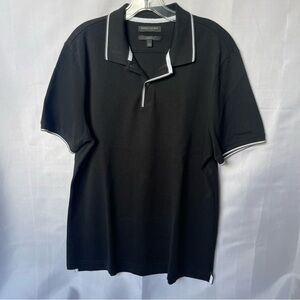 Banana Republic Standard Fit Polo in Black with White Accents Sz L